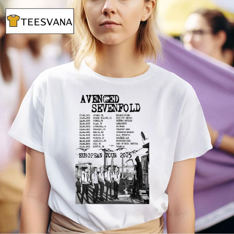 Avenged Sevenfold European Tour T Shirt