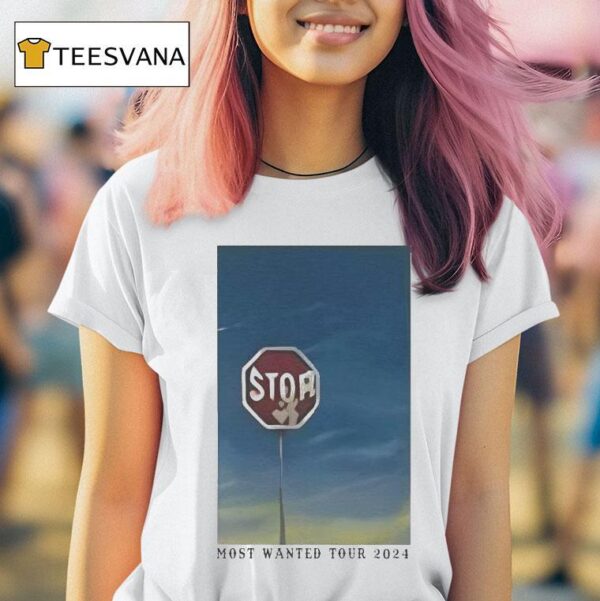 Bad Bunny Most Wanted Tour Stop Sign Tour Dates T Shirt