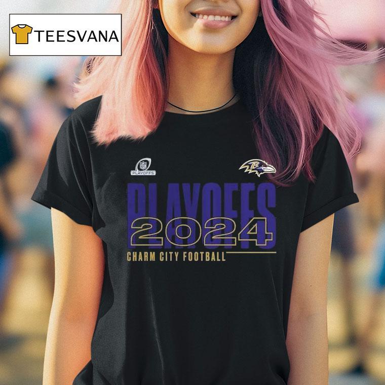 Baltimore Ravens Charm City Football Nfl Playoffs T Shirt