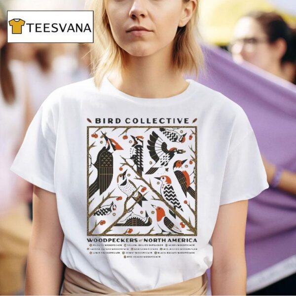 Bird Collective Woodpeckers Of North America T Shirt