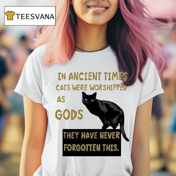 Black Cat In Ancient Times Cats Were Worshipped As Gods T Shirt