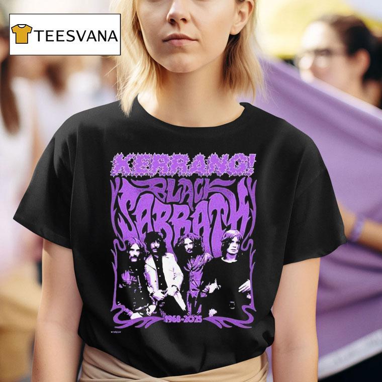 Black Sabbath In Collaboration With Kerrang On T Shirt