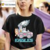 Bluey Characters Driving Philadelphia Eagles Logo T Shirt
