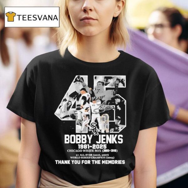 Bobby Jenks Chicago White Sox Thank You For The Memories Signature T Shirt
