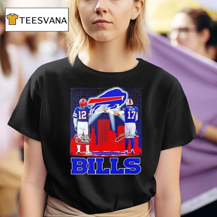 Buffalo Bills Jim Kelly X Josh Allen Signature T Shirt