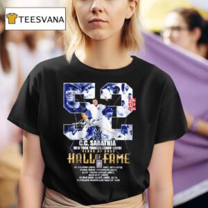 Cc Sabathia New York Yankees Class Of Hall Of Fame Signature T Shirt