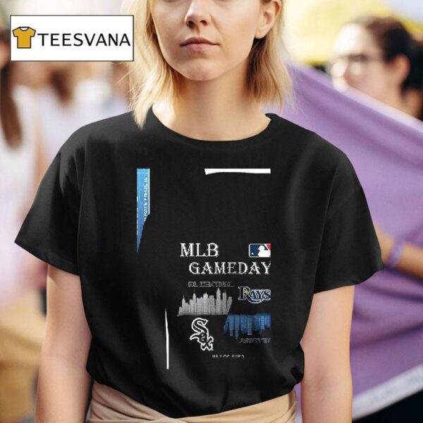 Chicago White Sox Vs Tampa Bay Rays Mlb Gameday Schedule Skyline City T Shirt
