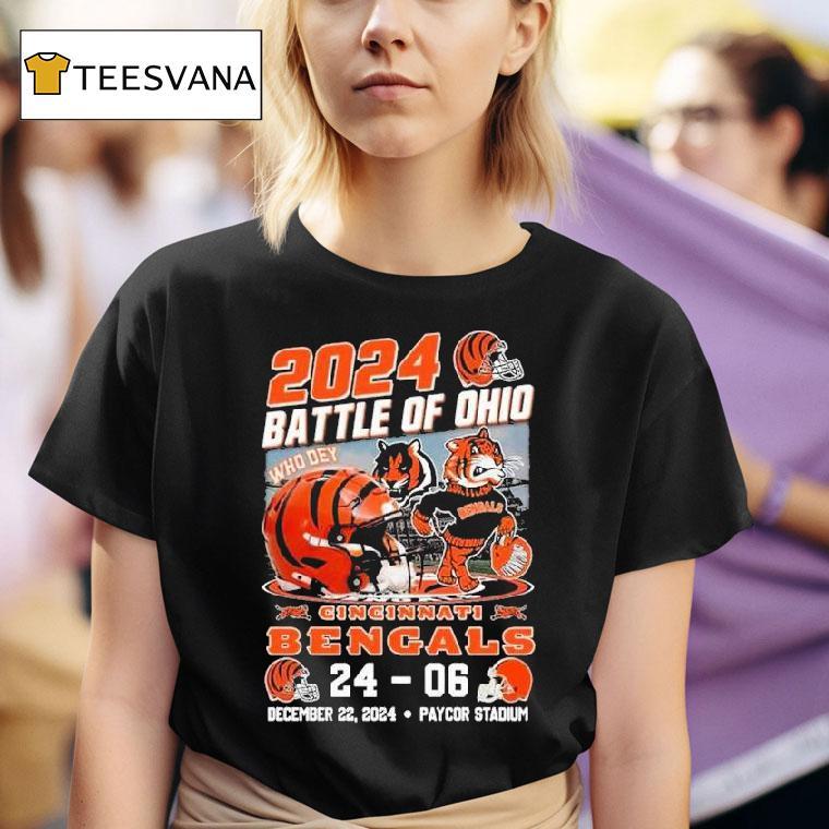 Cincinnati Bengals Who Dey Battle Of Ohio Paycor Stadium S T Shirt