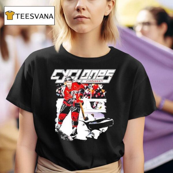 Cincinnati Cyclones Hockey Player Vintage T Shirt