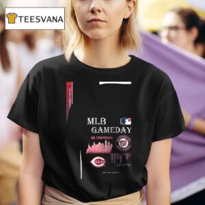 Cincinnati Reds Vs Washington Nationals Mlb Gameday Schedule Skyline City T Shirt