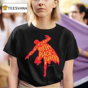 Cleveland Birthplace Of A Superhero Silhouette T Shirt