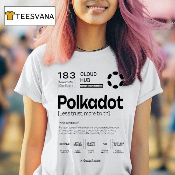 Cloud Hub Polkadot Less Trust More Truth T Shirt