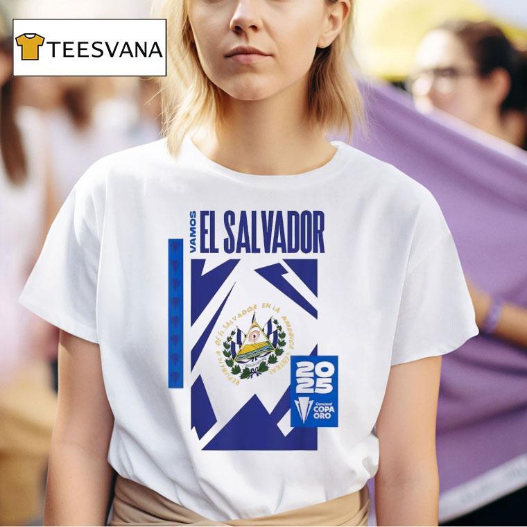 Concacaf Copa Oro Vamos El Salvador Logo T Shirt