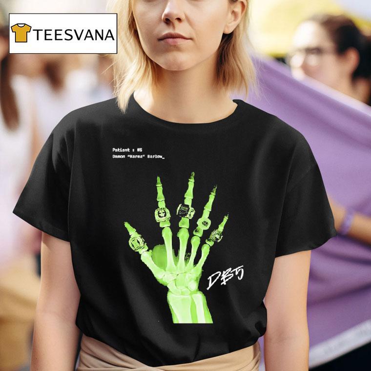 Damon Karma Barlow Hand Skeleton Rings T Shirt