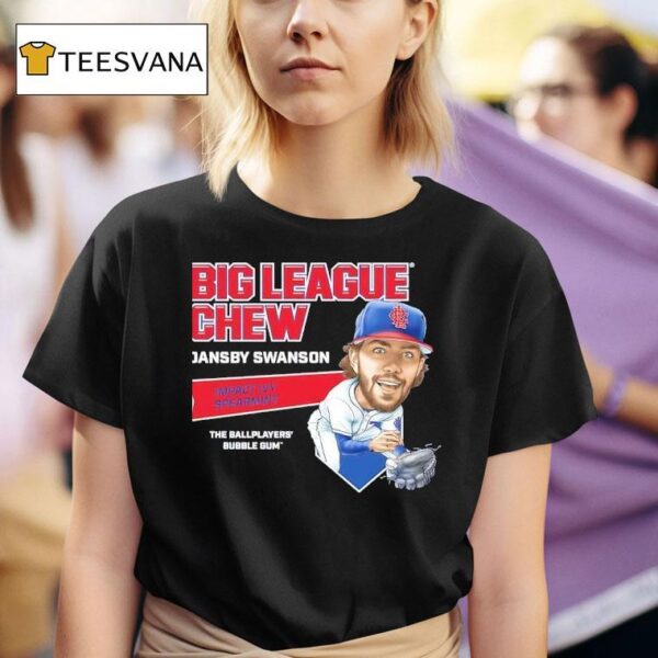 Dansby Swanson Chicago Cubs Big League Chew Impact Ivy Spearmint The Ballplayers Bubble Gum T Shirt