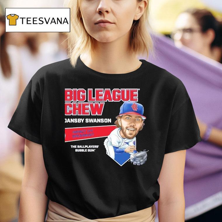 Dansby Swanson Chicago Cubs Big League Chew Impact Ivy Spearmint The Ballplayers Bubble Gum T Shirt