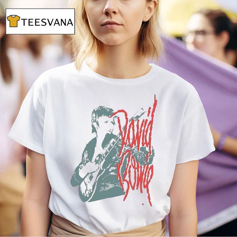 David Bowie Mono Guitar T Shirt
