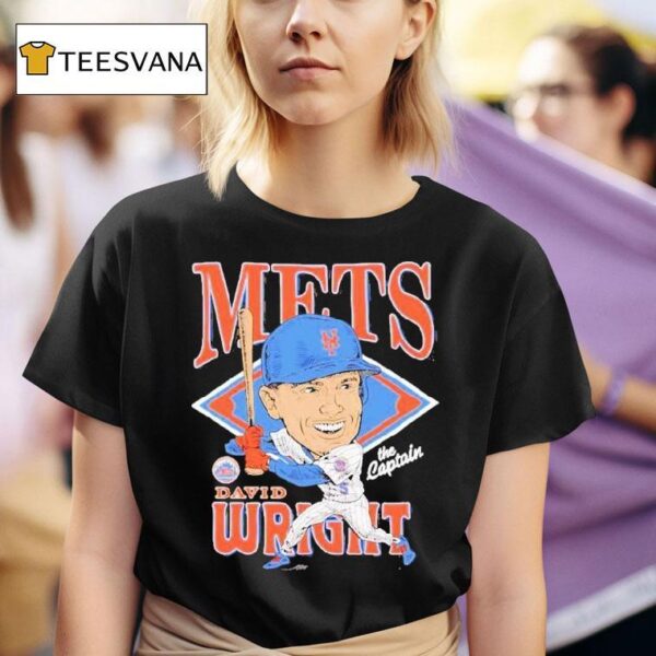 David Wright New York Mets Caricature T Shirt