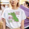 Delicious Chicago Pizza History Chicago Map T Shirt