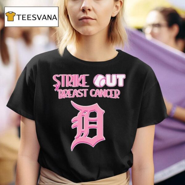 Detroit Tigers Strike Out Breast Cancer T Shirt
