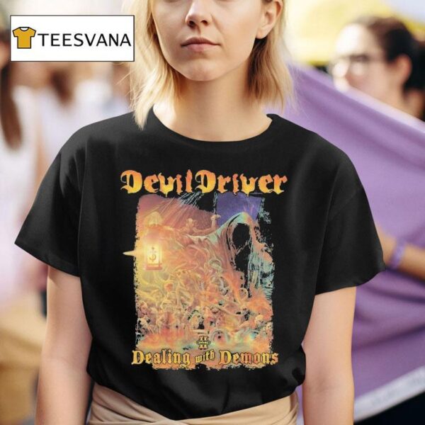 Devildriver Dealing With Demons Ii Cross T Shirt
