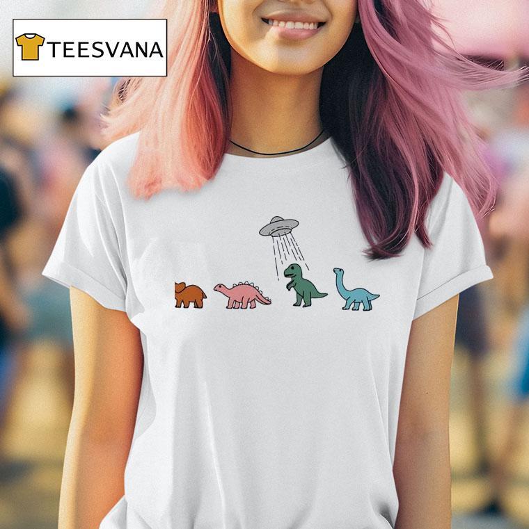 Dinosaur Alien Ufo T Shirt