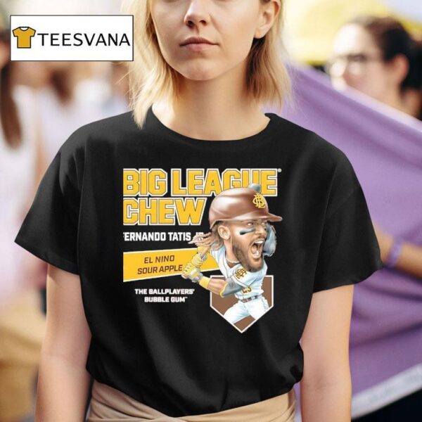Fernando Tatis Jr San Diego Padres Big League Chew El Nino Sour Apple The Ballplayers Bubble Gum T Shirt