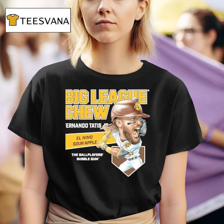 Fernando Tatis Jr San Diego Padres Big League Chew El Nino Sour Apple The Ballplayers Bubble Gum T Shirt