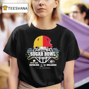 Georgia Bulldogs Vs Notre Dame Fighting Irish Allstate Sugar Bowl Head To Head Helme T Shirt