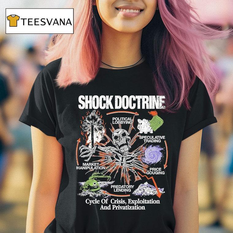 Hasan Piker Shock Doctrine Cycle Of Crisis Exploitation And Privatization Apocalypse T Shirt
