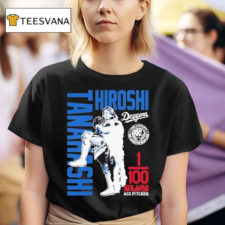 Hiroshi Tanahashi X Chunichi Dragons New Japan Pro Wrestling Ace Pitcher T Shirt