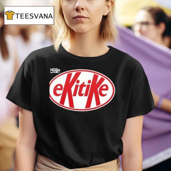 Hugo Ekitike Style Kit Kat Logo T Shirt