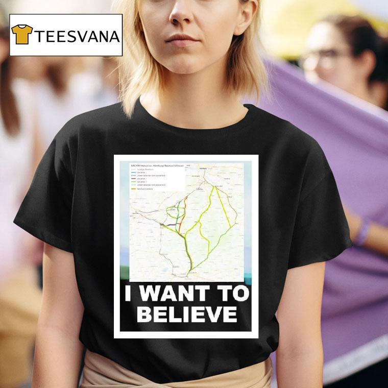 I Want To Believe Map T Shirt