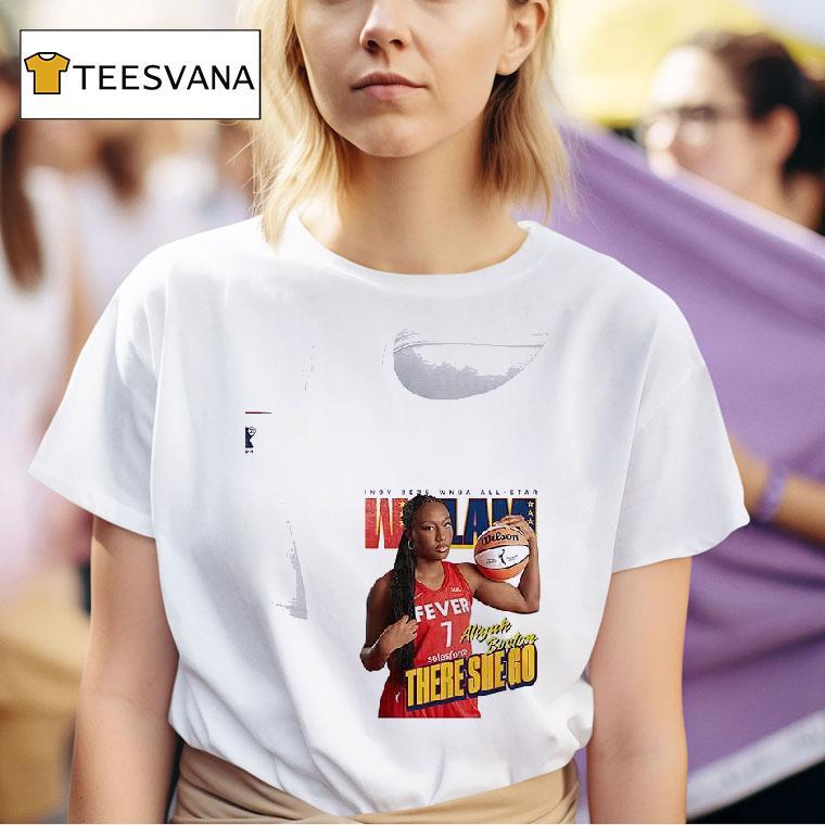 Indiana Fever Wnba All Star Aliyah Bosto There She Go Signature T Shirt