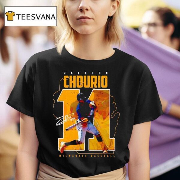 Jackson Chourio Milwaukee Baseball Player Signature T Shirt