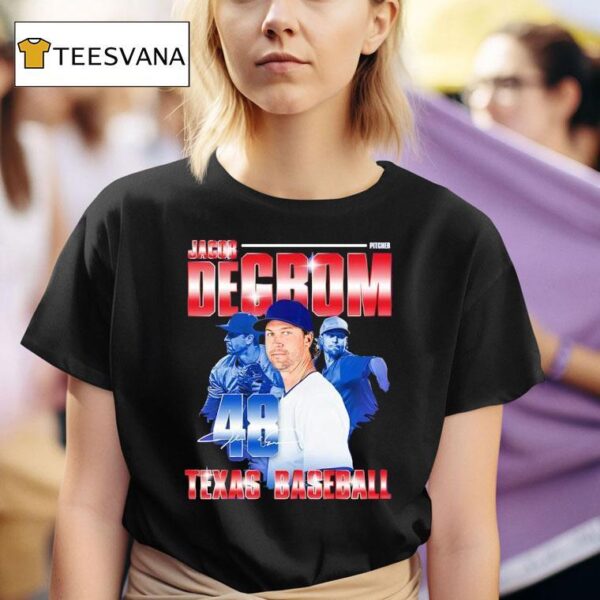 Jacob Degrom Texas Rangers Baseball Signature T Shirt