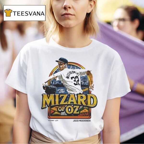 Jacob Misiorowski The Mizard Of Oz Milwaukee Brewers Mlbpa Painting T Shirt