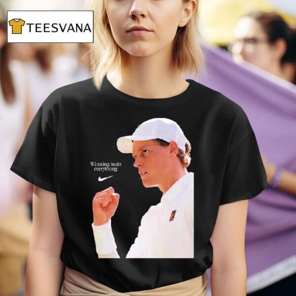 Jannik Sinner Winning Heals Everything Nike X Wimbledon Champions Rules The Grass In London And Makes It Four Grand Slams T Shirt