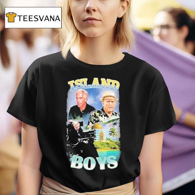Jeffrey Epstein Trump And Stephen Hawking Island Boys T Shirt