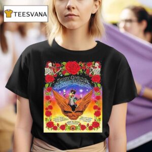 Jerry Garcia Symphonic Celebration July Tour Red Rocks Roses Skeletons T Shirt
