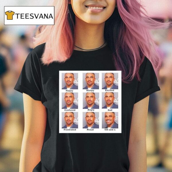Jordan Mailata Jalen Hurts Happy Sleepy Excited Confused Angry Sad T Shirt