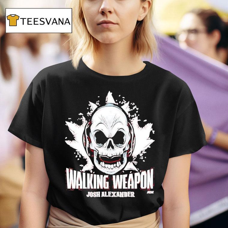 Josh Alexander Walking Weapon Wildcard Aew Skull T Shirt