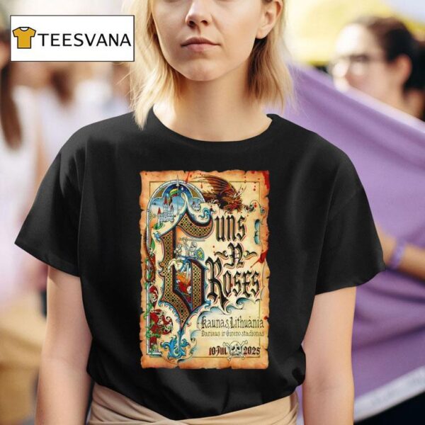 July Concert Guns N Roses Kaunas L T Shirt