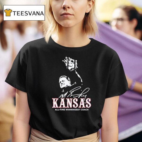 Kansas Jayhawks Basketball The Winningest Coach Signature T Shirt