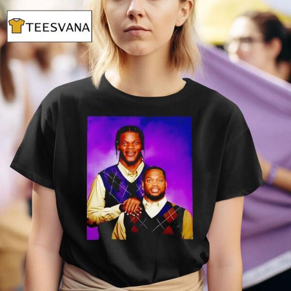 Lamar Jackson And Derrick Henry Step Brothers Baltimore Ravens T Shirt