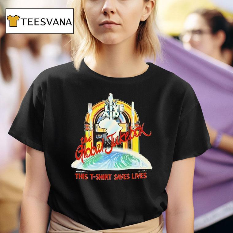 Live Aid The Global Jukebox T Shirt
