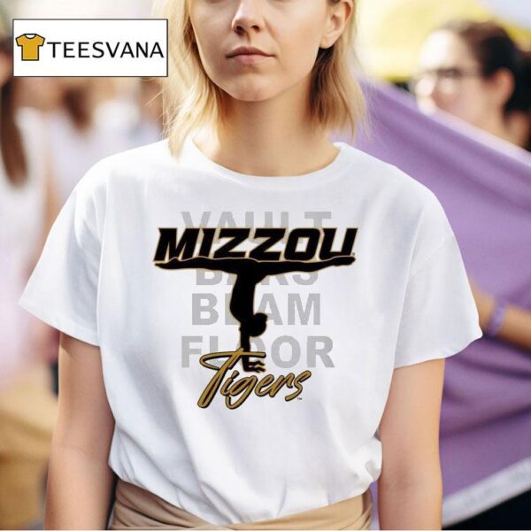 Missouri Tigers Mizzou Tigers Vault Baks Blam Floor Gymnastics T Shirt