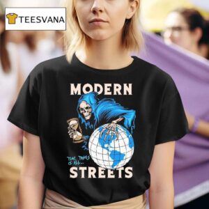 Modern Streets Time Takes Us All Grim Reaper Hourglass Globe T Shirt