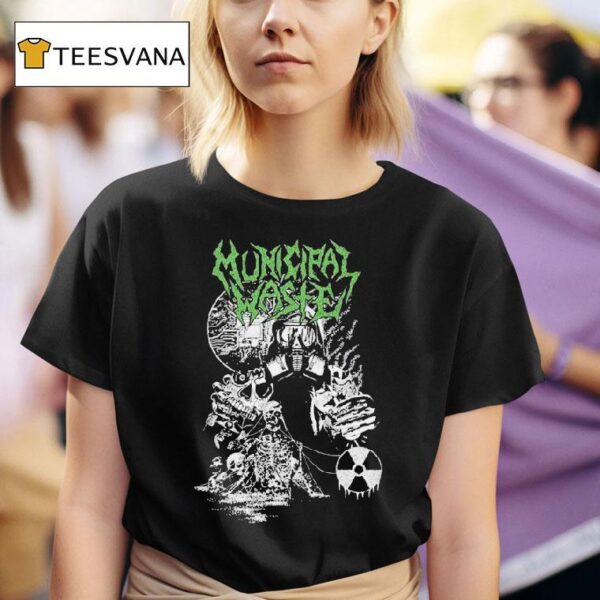 Municipal Waste Biotech Gasmask T Shirt