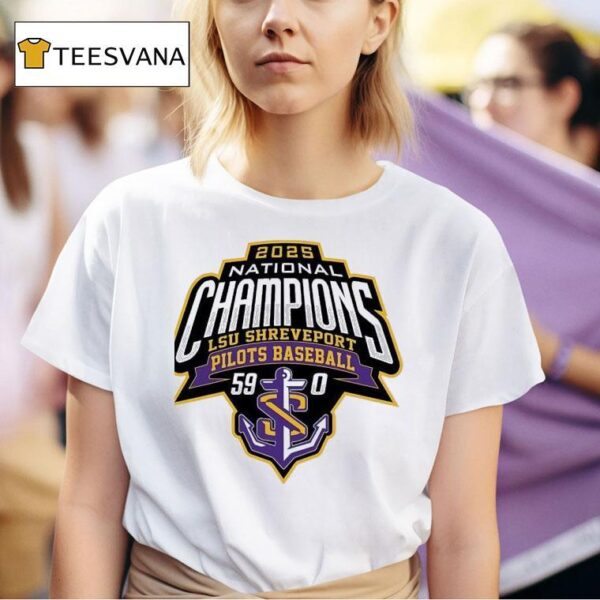 National Champions Lsu Shreveport Pilots Baseball T Shirt